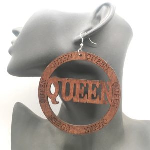 Queen Wooden Earrings